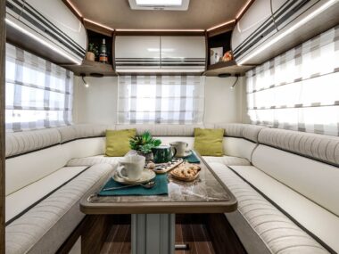 Rear lounge motorhome interior layout