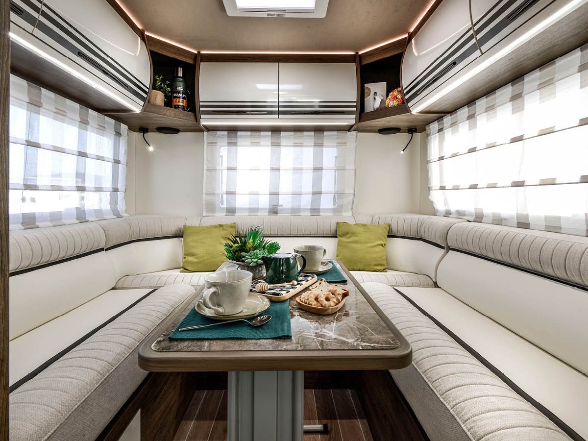 Astro rear lounge inside the motorhome